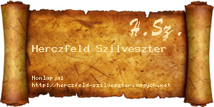 Herczfeld Szilveszter névjegykártya
