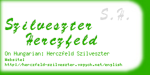 szilveszter herczfeld business card